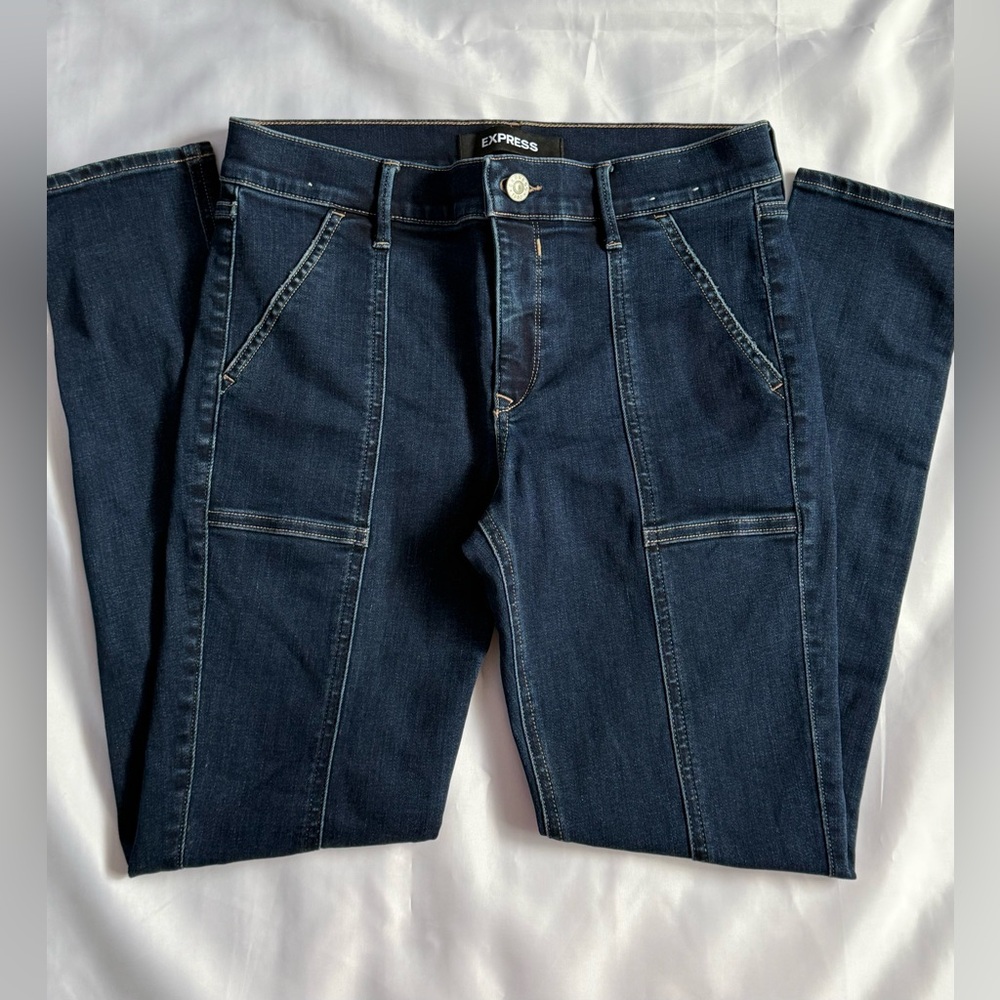 Express Women's Deep Indigo Flare Jeans